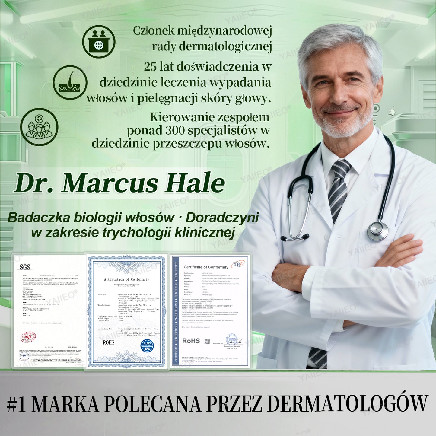 🍌 𝐘𝐀𝐈𝐈𝐄𝐎® Bezbolesny System Mikroinfuzji Głębokie blokowanie DHT, reaktywacja mieszków włosowych i widoczny wzrost włosów