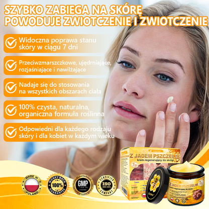 ✨Leurea® Krem Regenerujący z Jadem Pszczelim🔥 Naturalna regeneracja skóry, wygładzenie zmarszczek i promienna cera-50 ml