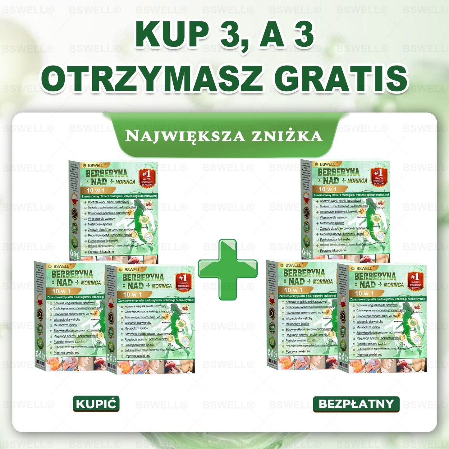 🪻BSWELL® Nano mikroigłowy plaster wyszczuplający (Raz dziennie, efekty już po 28 dniach ✅ Wspiera odchudzanie, serce, cukrzycę, sen, jelita, stawy i więcej.