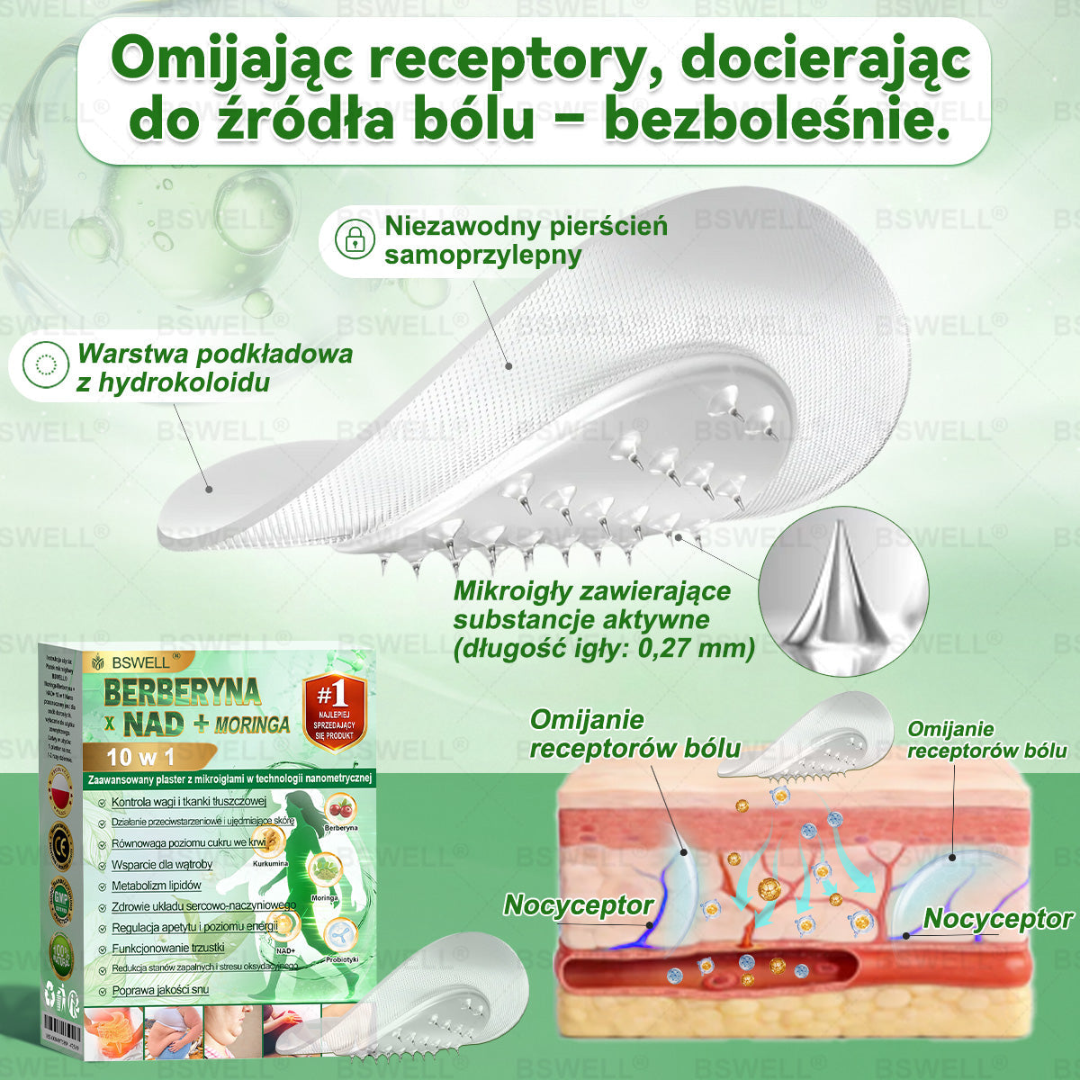 🪻BSWELL® Nano mikroigłowy plaster wyszczuplający (Raz dziennie, efekty już po 28 dniach ✅ Wspiera odchudzanie, serce, cukrzycę, sen, jelita, stawy i więcej.