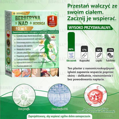 🪻BSWELL® Nano mikroigłowy plaster wyszczuplający (Raz dziennie, efekty już po 28 dniach ✅ Wspiera odchudzanie, serce, cukrzycę, sen, jelita, stawy i więcej.