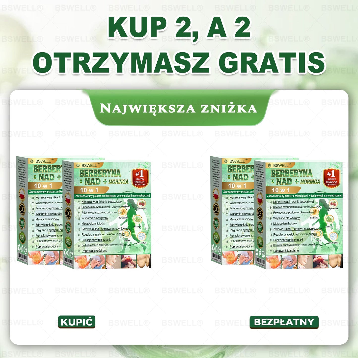 🪻BSWELL® Nano mikroigłowy plaster wyszczuplający (Raz dziennie, efekty już po 28 dniach ✅ Wspiera odchudzanie, serce, cukrzycę, sen, jelita, stawy i więcej.