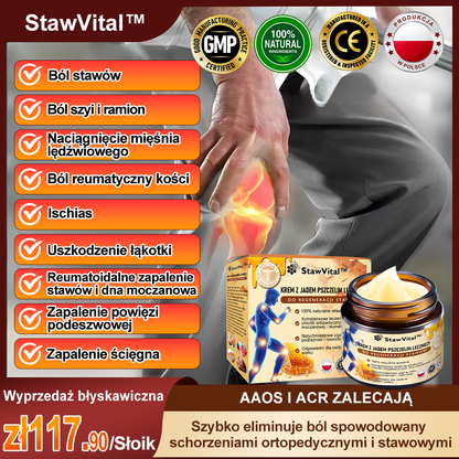 🐝𝑺𝒕𝒂𝒘𝑽𝒊𝒕𝒂𝒍™ Krem do regeneracji stawów i kości zawiera toksynę botulinową i jad pszczeli | ✨ Produkt z certyfikatem CE