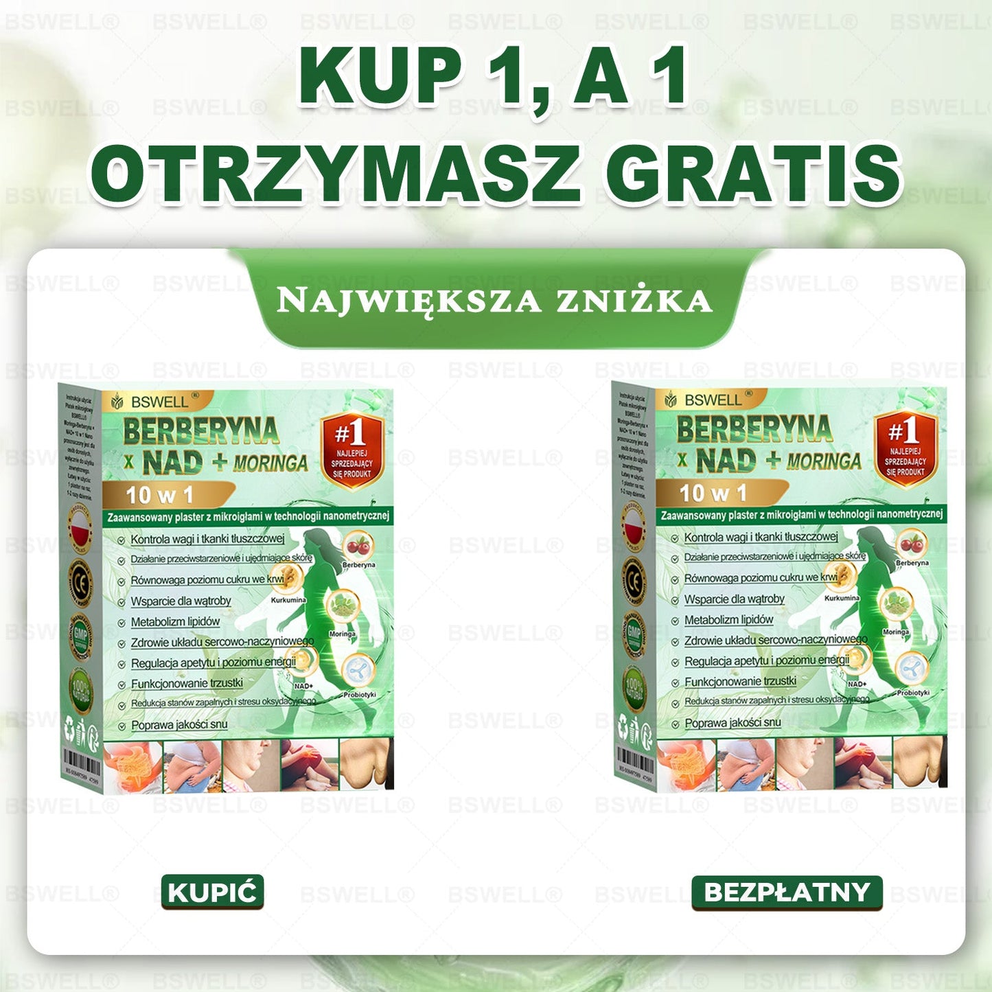 🪻BSWELL® Nano mikroigłowy plaster wyszczuplający (Raz dziennie, efekty już po 28 dniach ✅ Wspiera odchudzanie, serce, cukrzycę, sen, jelita, stawy i więcej.