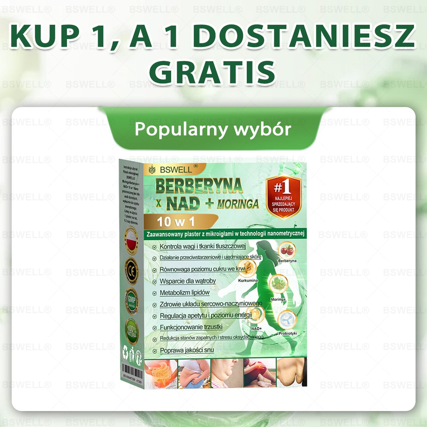 🪻BSWELL® Nano mikroigłowy plaster wyszczuplający (Raz dziennie, efekty już po 28 dniach ✅ Wspiera odchudzanie, serce, cukrzycę, sen, jelita, stawy i więcej.